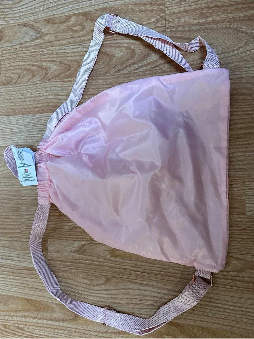 Disney Bibbidi Bobbidi Boutique Drawstring Backpack Pink Gold Disney World